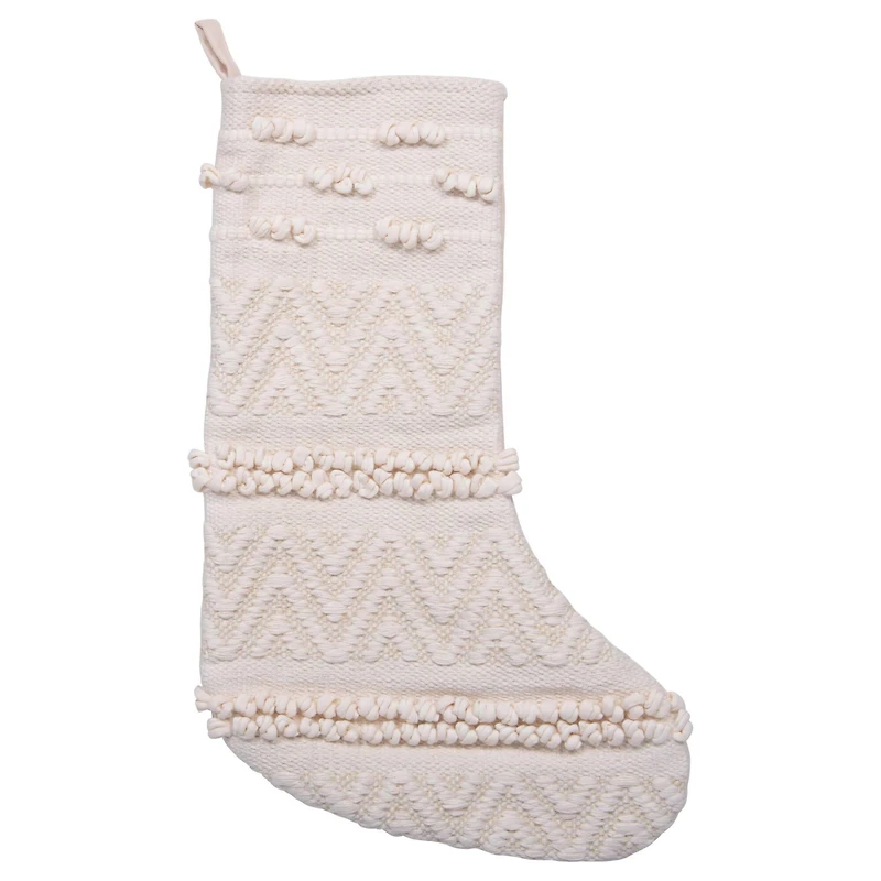 Hello Honey® 21" Cream Woven Cotton Blend Stocking
