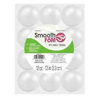 FloraCraft® SmoothFōM® 1.3" White Foam Balls, 12ct.