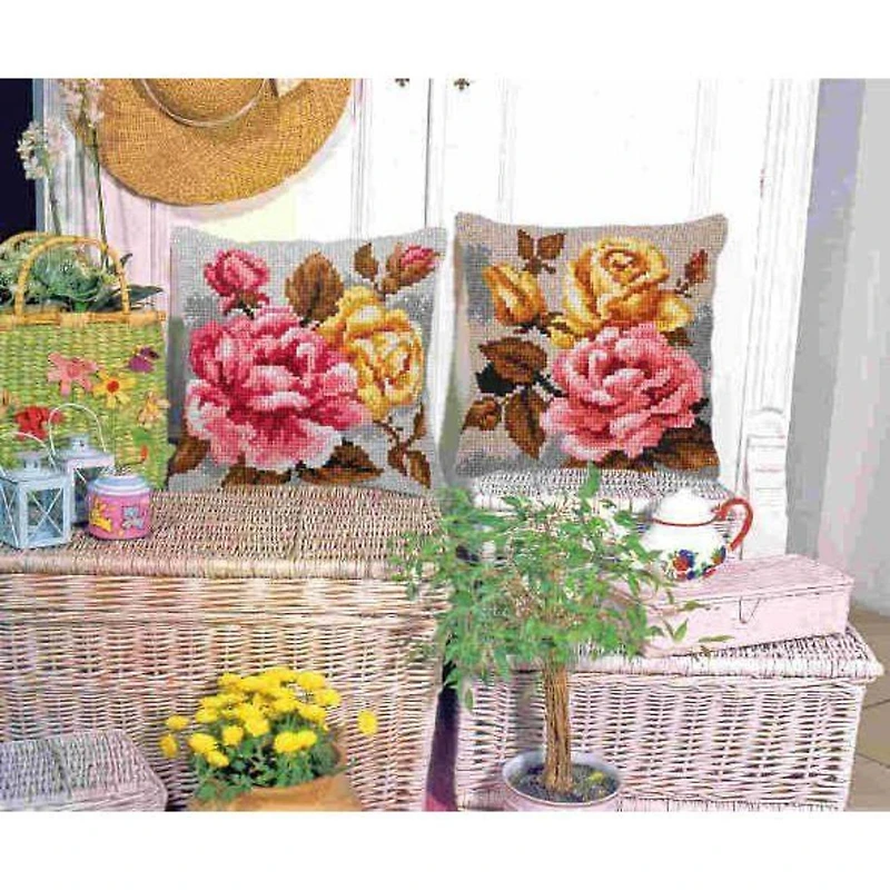 Orchidea Needlepoint Kit Cushion