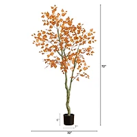 6ft. Autumn Birch Leaf Artificial Fall Tree