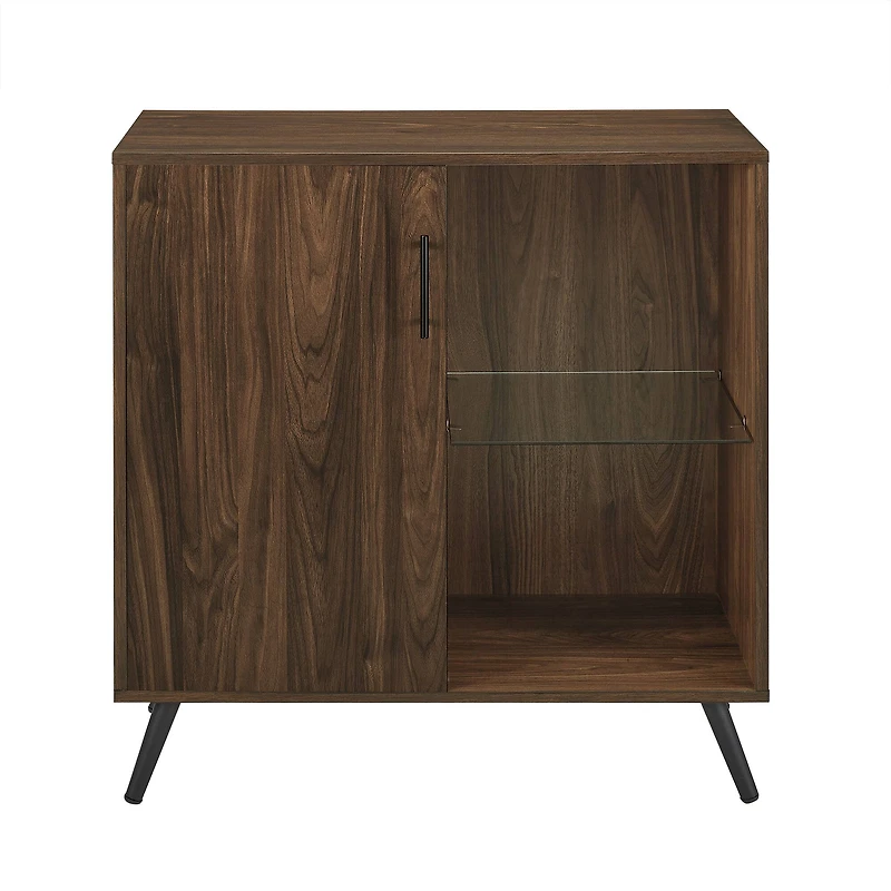 Walker Edison 30" Dark Walnut 1 Door Modern Wood Accent Cabinet