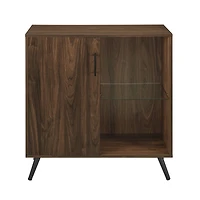 Walker Edison 30" Dark Walnut 1 Door Modern Wood Accent Cabinet