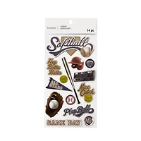 Softball Dimensional Stickers by Recollections™
