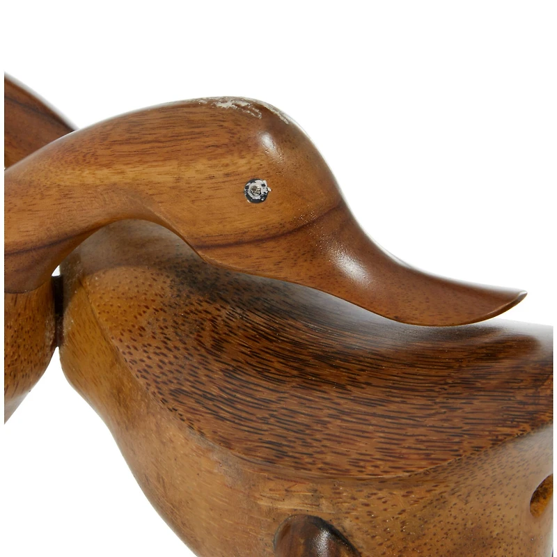 Brown Wood Farmhouse Sculpture, Duck 11" x 16" x 6"