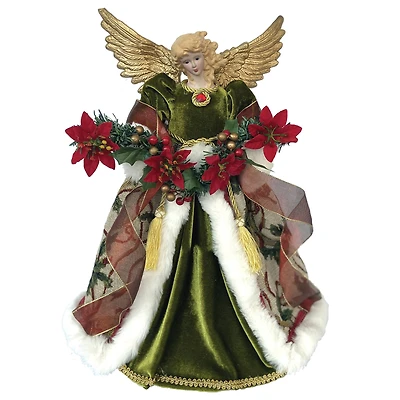 Santa's Workshop 16" Poinsettia Angel Tree Topper