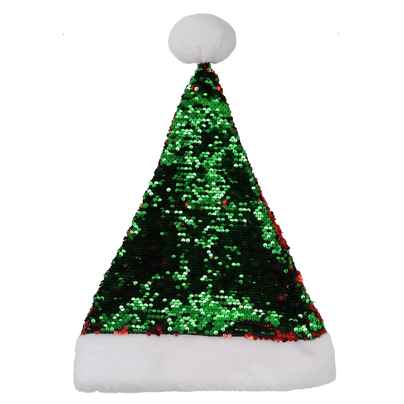 Red & Green Flip Sequin Santa Hat by Celebrate It™