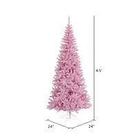 4.5ft. Unlit Pink Fir Slim Artificial Christmas Tree