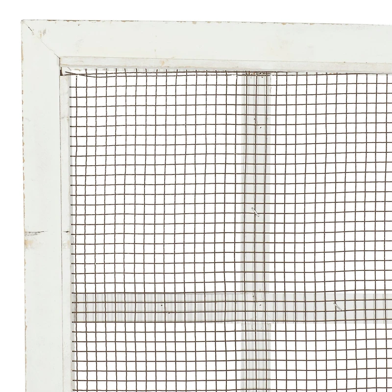 68" Cream Farmhouse Abstract Wood Wall Décor