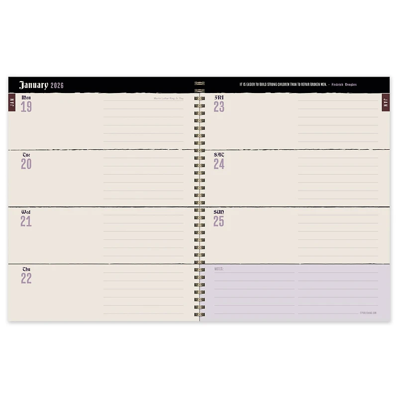 2026 Red Roses Large Weekly Monthly Planner