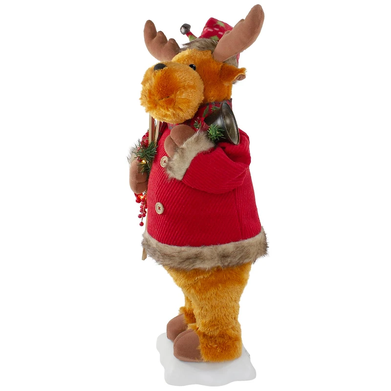 24" Lighted & Animated Musical Moose Christmas Figure