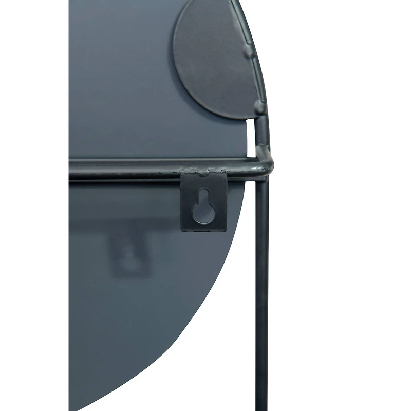 Hello Honey® 23" Metal Wall Mirror, Shelf & Hanging Rod