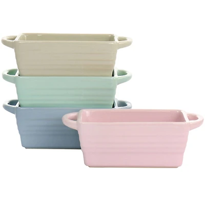 Martha Stewart 5.1'' Assorted Colors Mini Loaf Pan Set