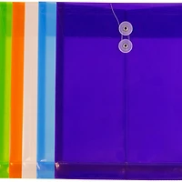 JAM Paper 9.75" x 13" Assorted Plastic Button String Open End Envelopes