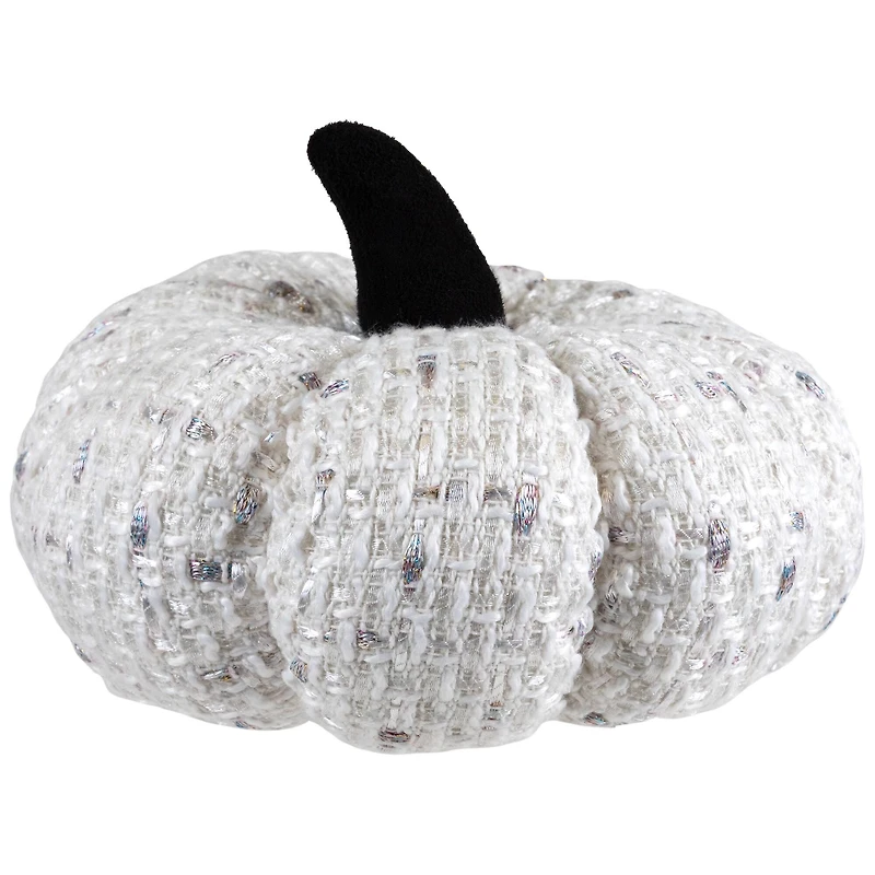 5" Ivory Knitted Fall Harvest Tabletop Pumpkin