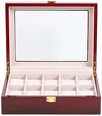Cherry Red Deca Leather Watch Box