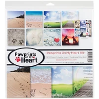 Reminisce Collection Kit 12"X12"-Pawprints On My Heart