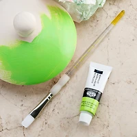 Soft-Grip Series 4010 White Taklon Short Handle Bright Brush, Size 6