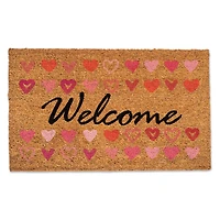 Welcome And Hearts 30" x 18" Door Mat