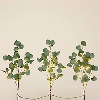 23" Pre-Lit Eucalyptus Branch Stem Set