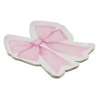 24 Packs: 8 ct. (192 total) 7" Pink Bow Snack Plates by Celebrate It™