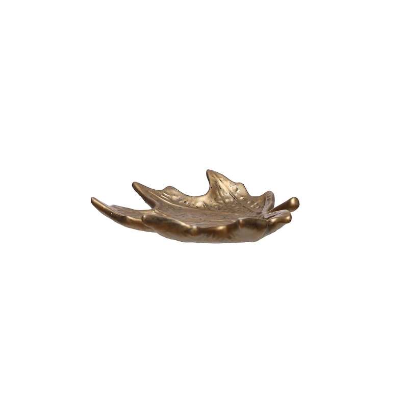 7.5" Gold Maple Leaf Trinket Tray by Ashland®