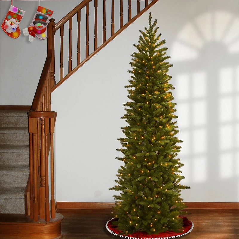 6.5ft. Pre-Lit Grand Fir Artificial Christmas Tree, Clear Lights
