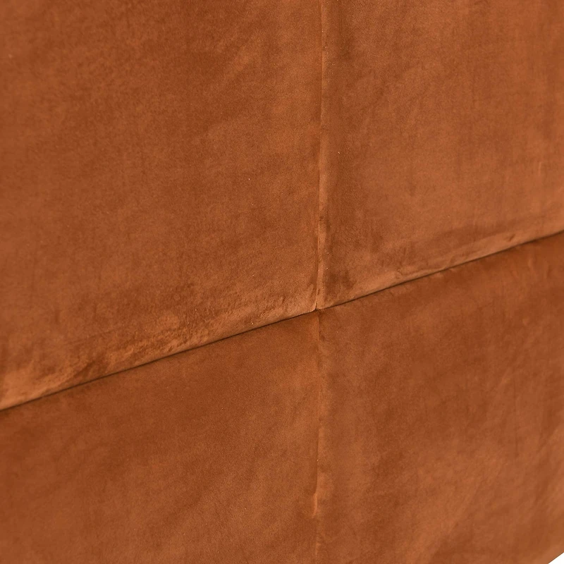 Hello Honey® NoSom Terra Cotta Sound Reducing 4-Panel Velvet Upholstered Headboard, King