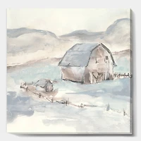Designart - Farmhouse Barn Grey IV