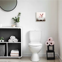 Stupell Industries Pink Farm Pig in Country Bath Tub Wood Wall Plaque