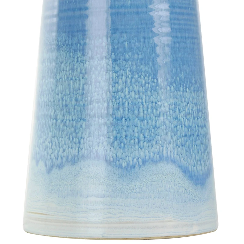 21" Blue Ceramic Bubble Inspired Ombre Vase