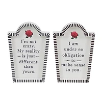 Assorted 7" Black & White Stripe Sentiment Tabletop Sign by Ashland®