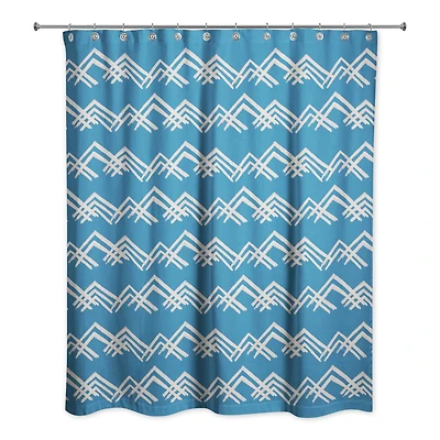 Blue Mountain Pattern Shower Curtain