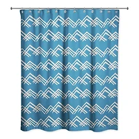 Blue Mountain Pattern Shower Curtain
