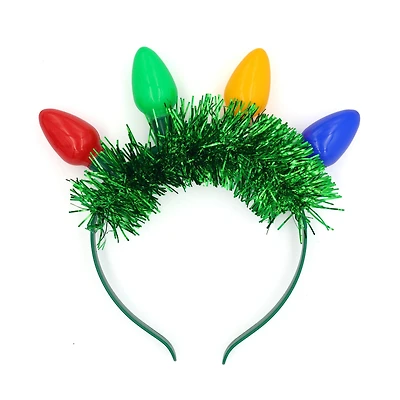 Multicolor Light Up Christmas Bulbs Headband by Celebrate It™