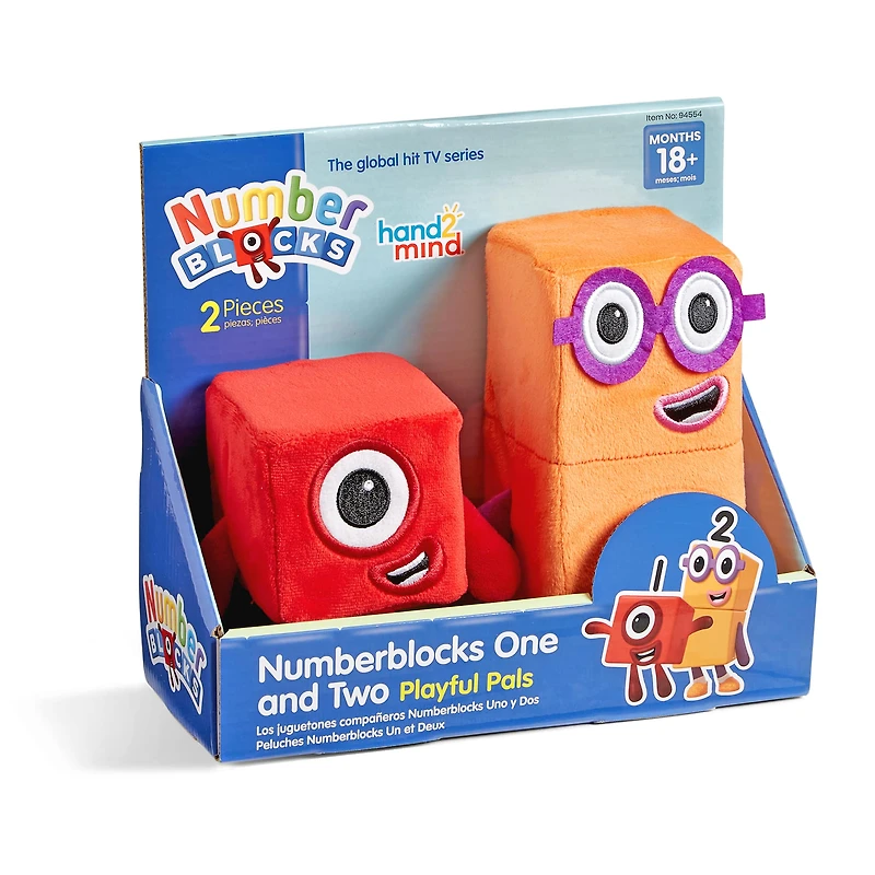 hand2mind® Numberblock 1 & 2 Playful Pals Plush Set