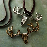 Found Objects™ Oxidized Brass & Silver Elk Charms By Bead Landing™