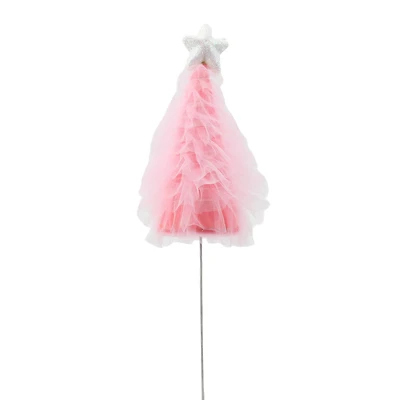 11.75" Pink Christmas Tree Tutu Pick by Ashland®