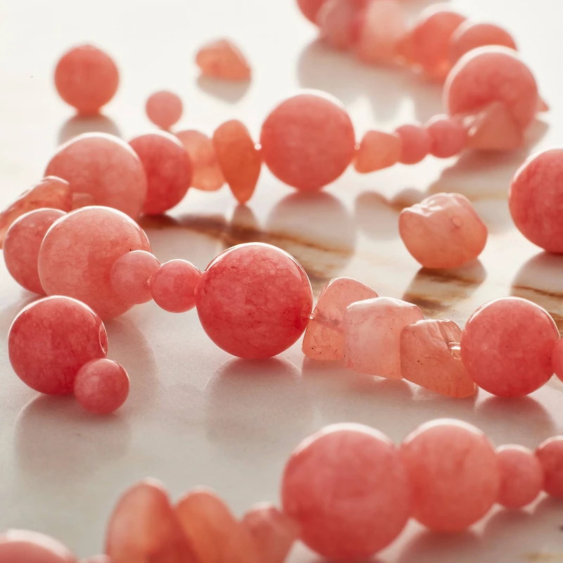 6 Pack: Pink Quartzite Beads Value Pack by Bead Landing™