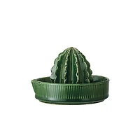 Hello Honey® 4" Green Cactus-Shaped Stoneware Juicer