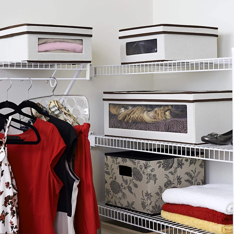 Household Essentials White Tabletop Storage Box Set