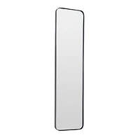 Black Iron Contemporary Wall Mirror, 48" x 12" x 2"