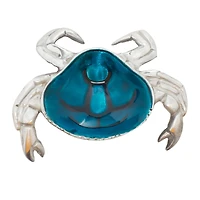 Set of 3 Silver Aluminum Coastal Serving Bowl, 8" x 1"