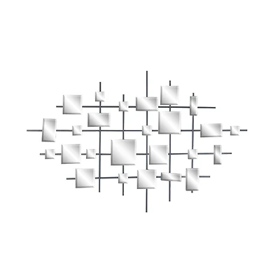 Clear Glam Abstract Metal Mirror Wall Décor