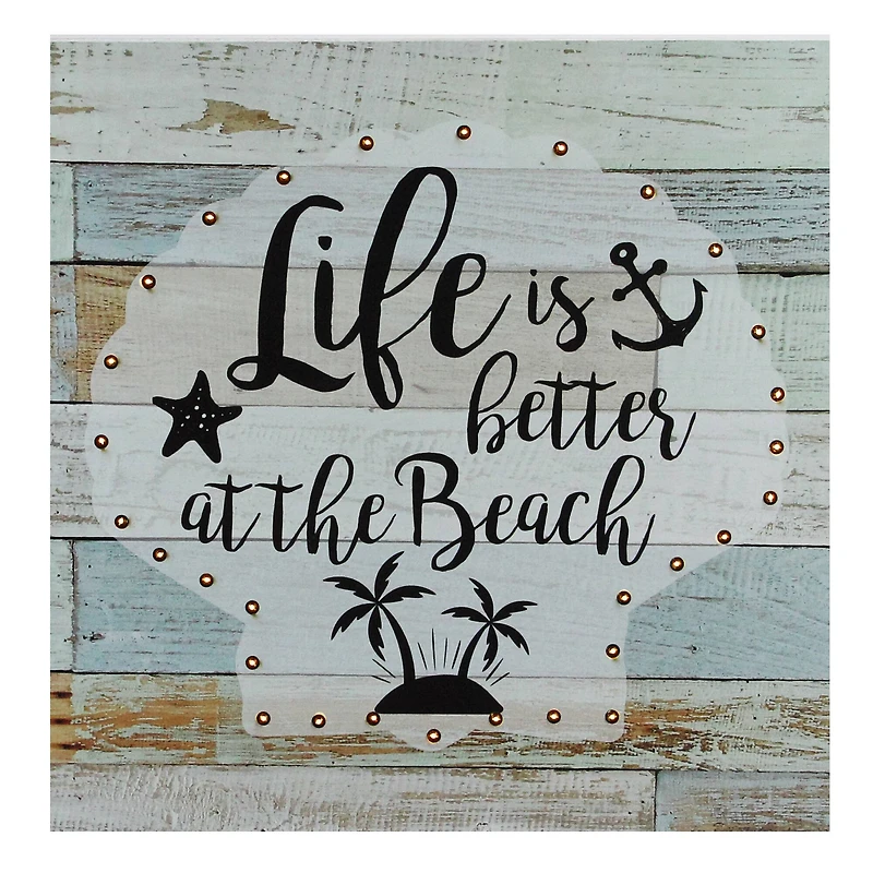 LED Beach Wall Art Plaque
