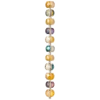 12 Packs: 11 ct. (132 total) Amber & Blue Rondelle Glass Beads, 11mm by Bead Landing™