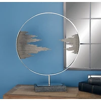 23" Black Abstract Stainless Steel Sculpture