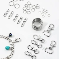 Rhodium Keychain-Making Findings Kit by Bead Landing™