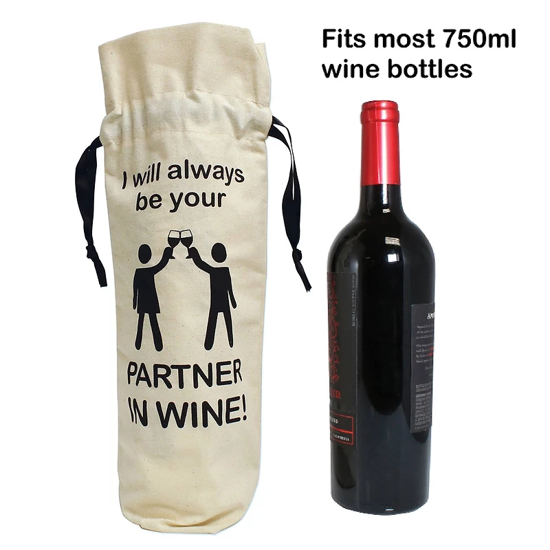 Personality Case™ Partners Canvas Wine Bag