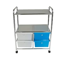 Mind Reader Silver All Purpose Utility Cart