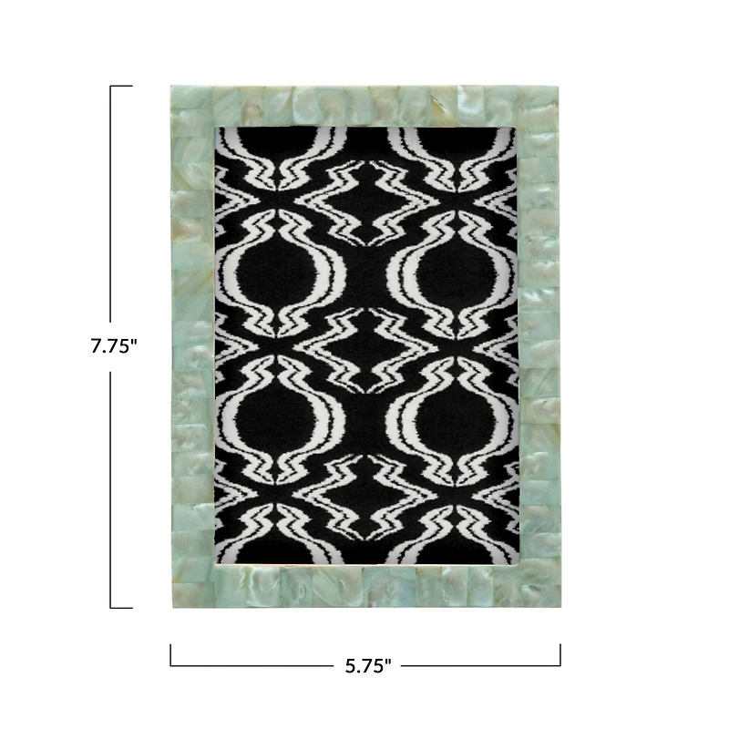 Hello Honey® 5" x 7" Aqua Handmade Mother of Pearl & MDF Photo Frame